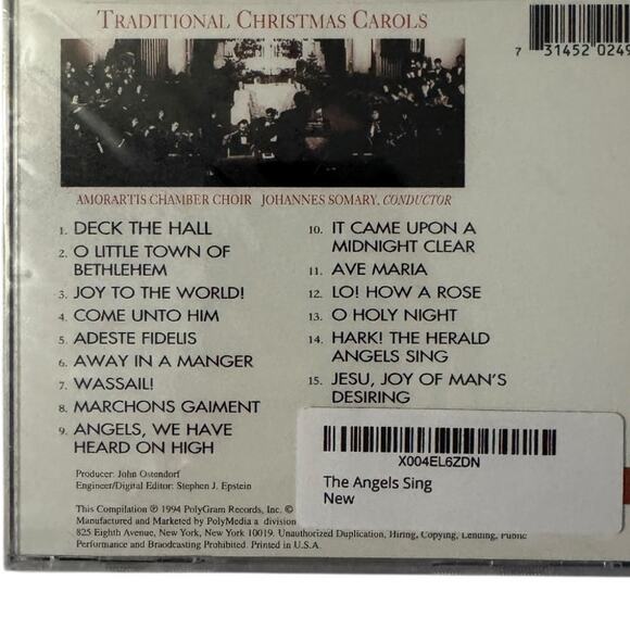The Angel's Sing a Choral Christmas Celebration Johannes Somary Conductor 1994 - Picture 3 of 3